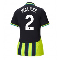 Manchester City Kyle Walker #2 Fußballbekleidung Auswärtstrikot Damen 2024-25 Kurzarm